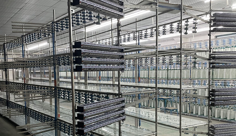 整經(jīng)紗架客戶現(xiàn)場(chǎng)